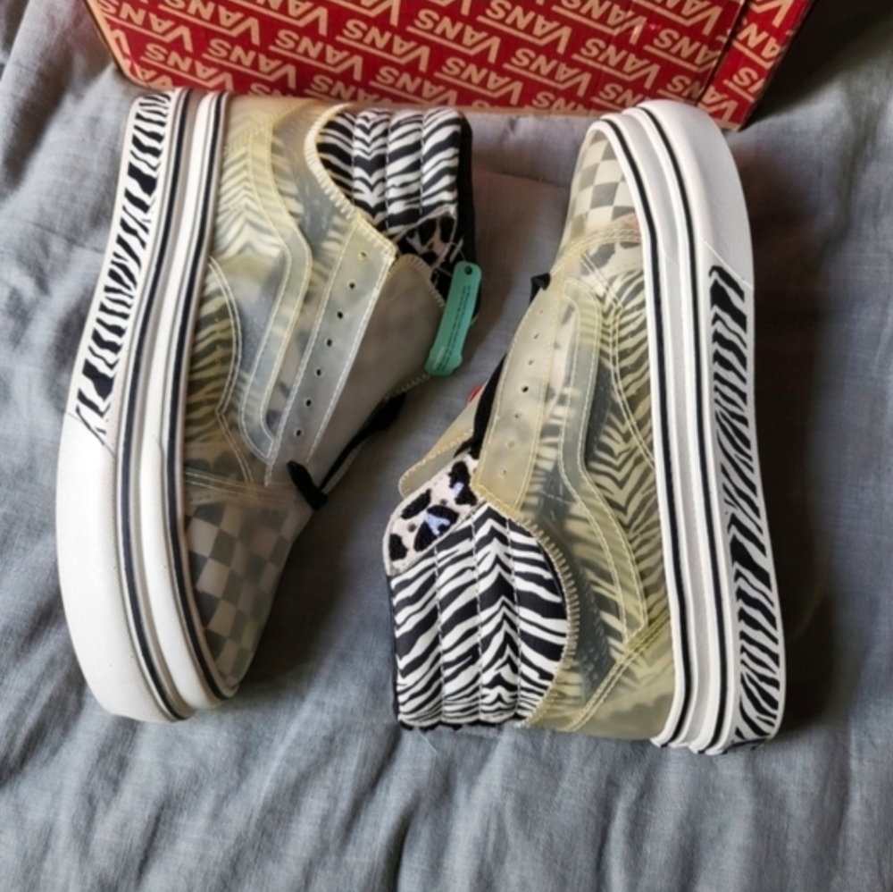Vans Super Comfycush Sk8 Hi Platform Skool Women 9.5 Mixed Media 032026 - Picture 4 of 8
